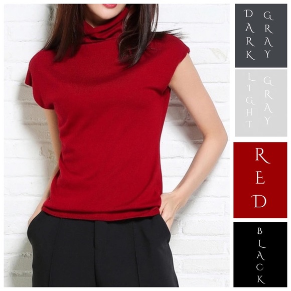 Sweaters - Cashmere Mock Neck Lightweight Sweater